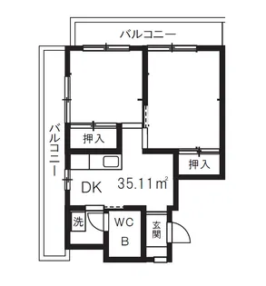 パークサイド南大井【4階】の間取り