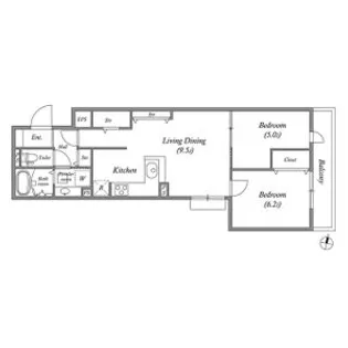 アルタイル千里中央【1階】の間取り