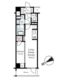パレステージ西日暮里Ⅱ【604号室号室】の間取り