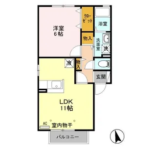 エスポワール Ⅰ【2階】の間取り