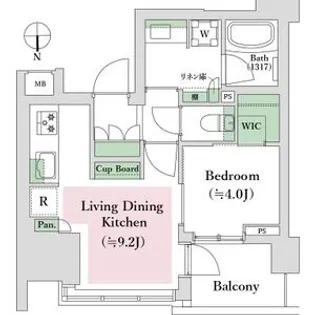 ローレルアイ東中野【11階】の間取り