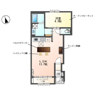 ヴィラ 竹ノ花【1階】の間取り