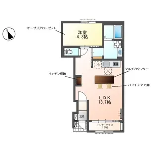 ヴィラ・竹ノ花【1階】の間取り
