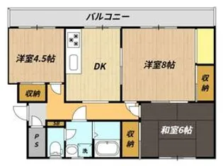 レインボーハウス有秋台西C38棟【3階】の間取り