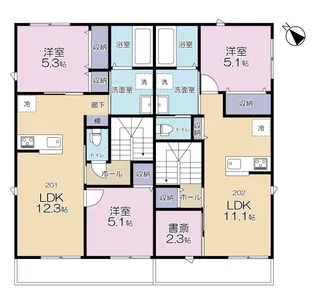 Maison de Poire【202号室】の間取り