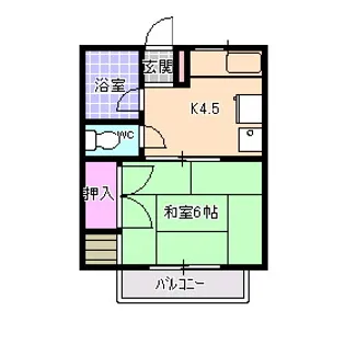 ハイム石原【203号室】の間取り