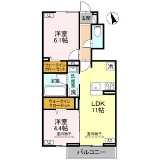 カーサ ミカサ【1階】の間取り