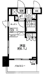 レジディア大森東【0404号室】の間取り