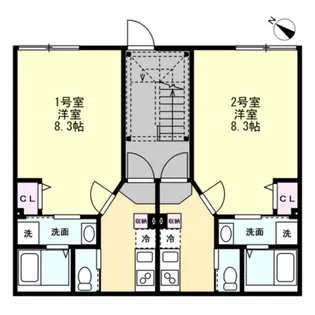ベイルームセレーナロゼ【1階】の間取り