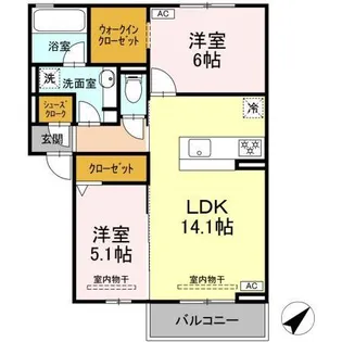 恵比寿の森【2階】の間取り