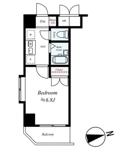 メインステージ平和島【807号室号室】の間取り