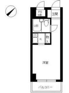 スカイコート横浜日ノ出町【4階】の間取り