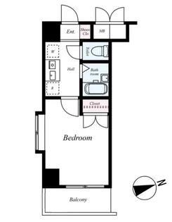 メインステージ平和島【207号室号室】の間取り