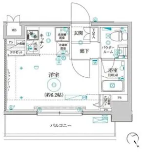 クレイシア品川戸越【5階】の間取り