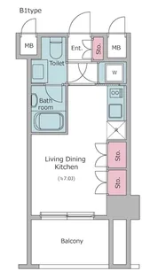 レジディア品川【4階】の間取り