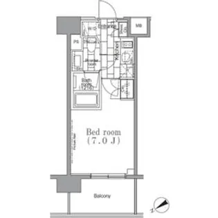 パークハビオ目黒リバーサイド【6階】の間取り