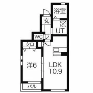コスモスⅡ【1階】の間取り