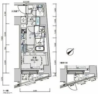 メインステージ不動前Ⅱ【1階】の間取り
