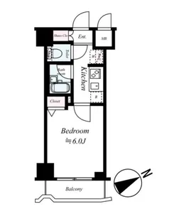 ステージファースト武蔵小山Ⅱ【503号室号室】の間取り