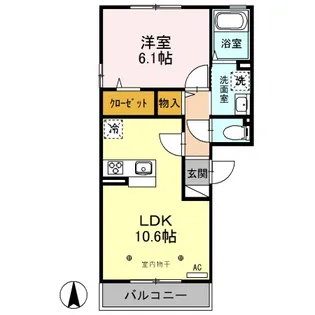 フローラ【3階】の間取り