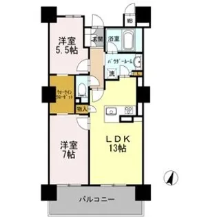 ロイヤルパークスERささしま【6階】の間取り