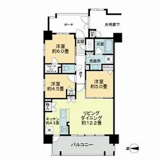 ブランシエラ那覇赤嶺ステーションファースト【3階】の間取り