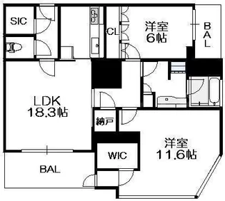 グランフロント大阪オーナーズタワー【30階】の間取り