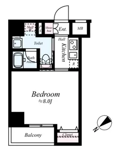 グラントゥルース王子【401号室号室】の間取り