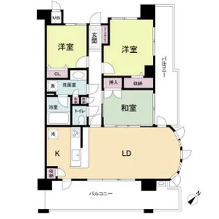 レジディア千里万博公園【8階】の間取り