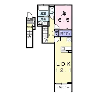 ベル・コリーヌB【2階】の間取り