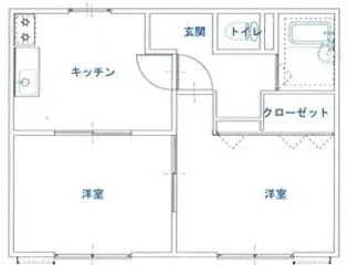 パナハイツ小川B【1階】の間取り
