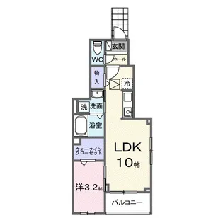 カルム シーダ【1階】の間取り