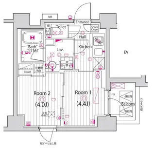 ガーラ・プレシャス新小岩【3階】の間取り
