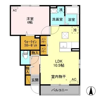 エルミタージュ A【1階】の間取り
