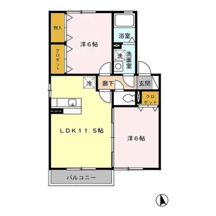 シャンベール A【2階】の間取り