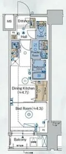 ガリシアレジデンス品川パークサイド【5階】の間取り