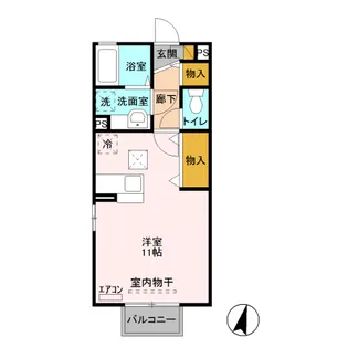 ブルックタウン A【1階】の間取り
