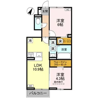 CASA HILA【1階】の間取り