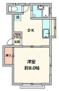 コーポ武蔵【2階】の間取り