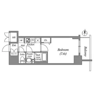 SHOKEN Residence 名古屋〈太閤通〉【8階】の間取り