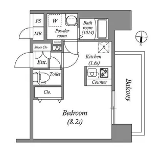 SHOKEN Residence 名古屋〈太閤通〉【5階】の間取り