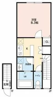 フェリシア東雪谷【2階】の間取り