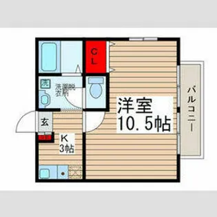 ドミール六番街【101号室】の間取り
