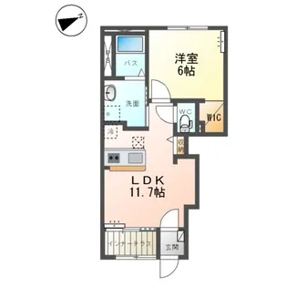 仮)取手市寺田アパート【1階】の間取り