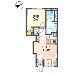 仮)取手市寺田アパート【1階】の間取り