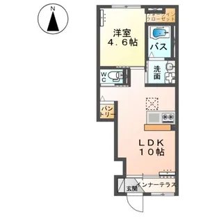 リアン・Ⅳ【1階】の間取り