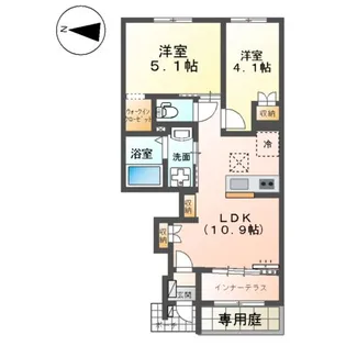レサンス八街【1階】の間取り