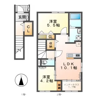 コンフォール青山【2階】の間取り