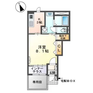 ネスト赤堀【1階】の間取り