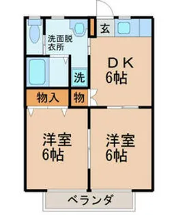 ブルージュエル【A102号室】の間取り